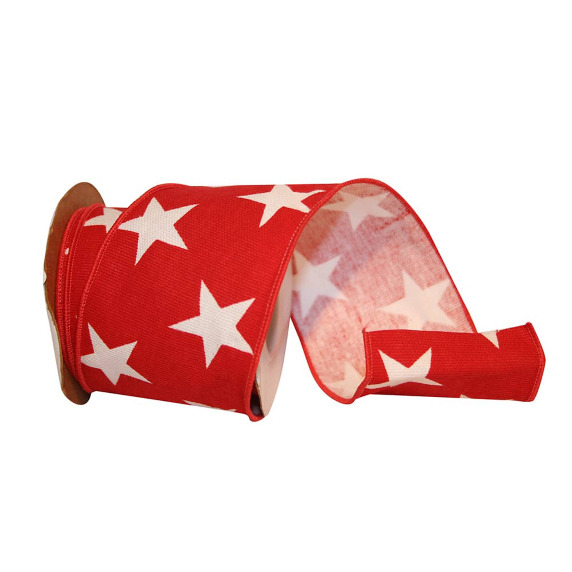 The Ribbon Roll 2.5" x 10yd. Wired Stars Ribbon